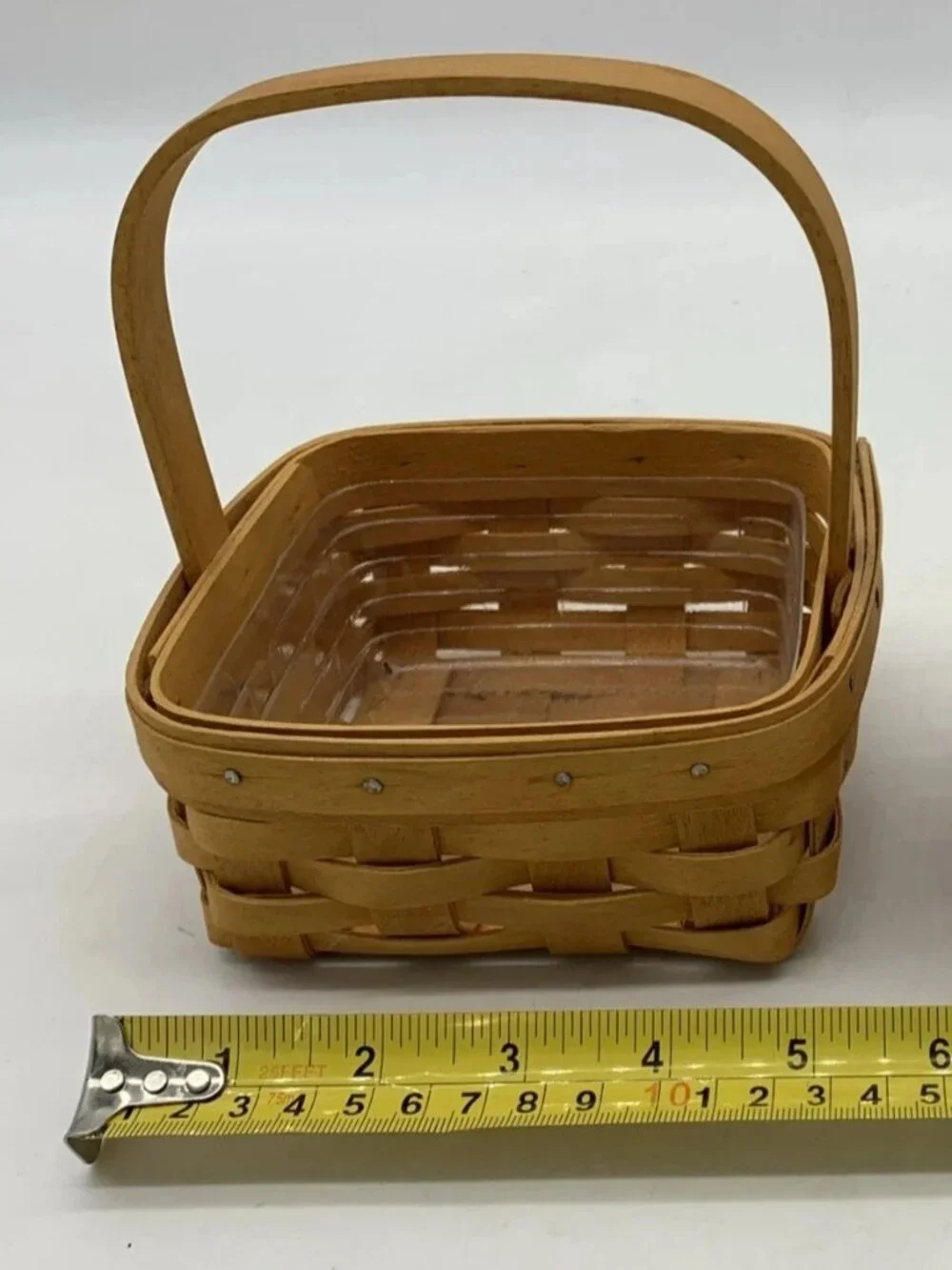 Longaberger Tarragon Booking Basket with Plastic Protector